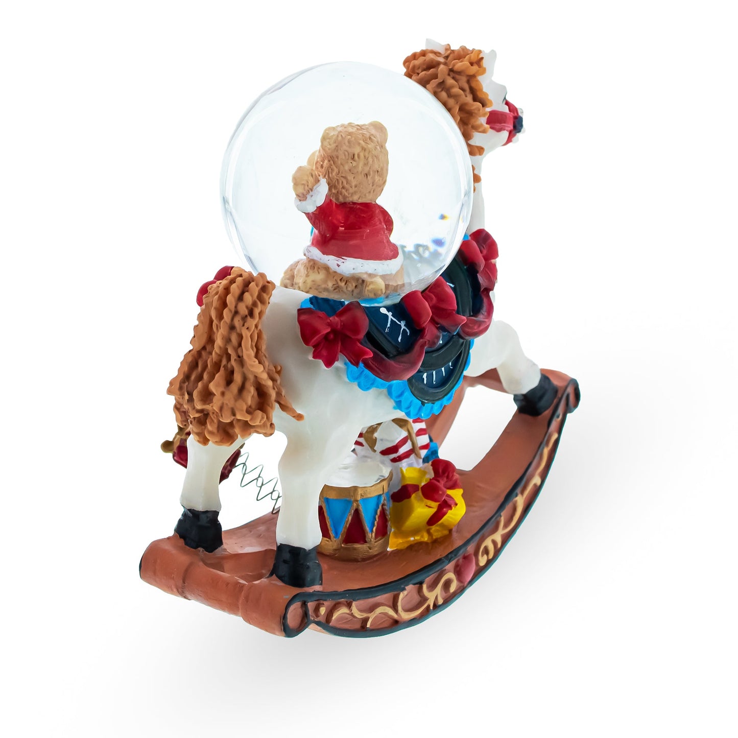 Teddy Bears' Rocking Horse Christmas Water Snow Globe