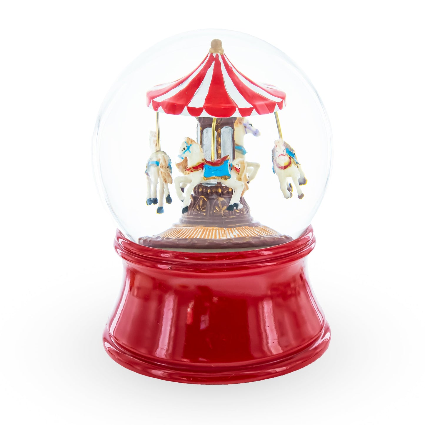 Horses Carousel Melody Spinning Musical Water Globe