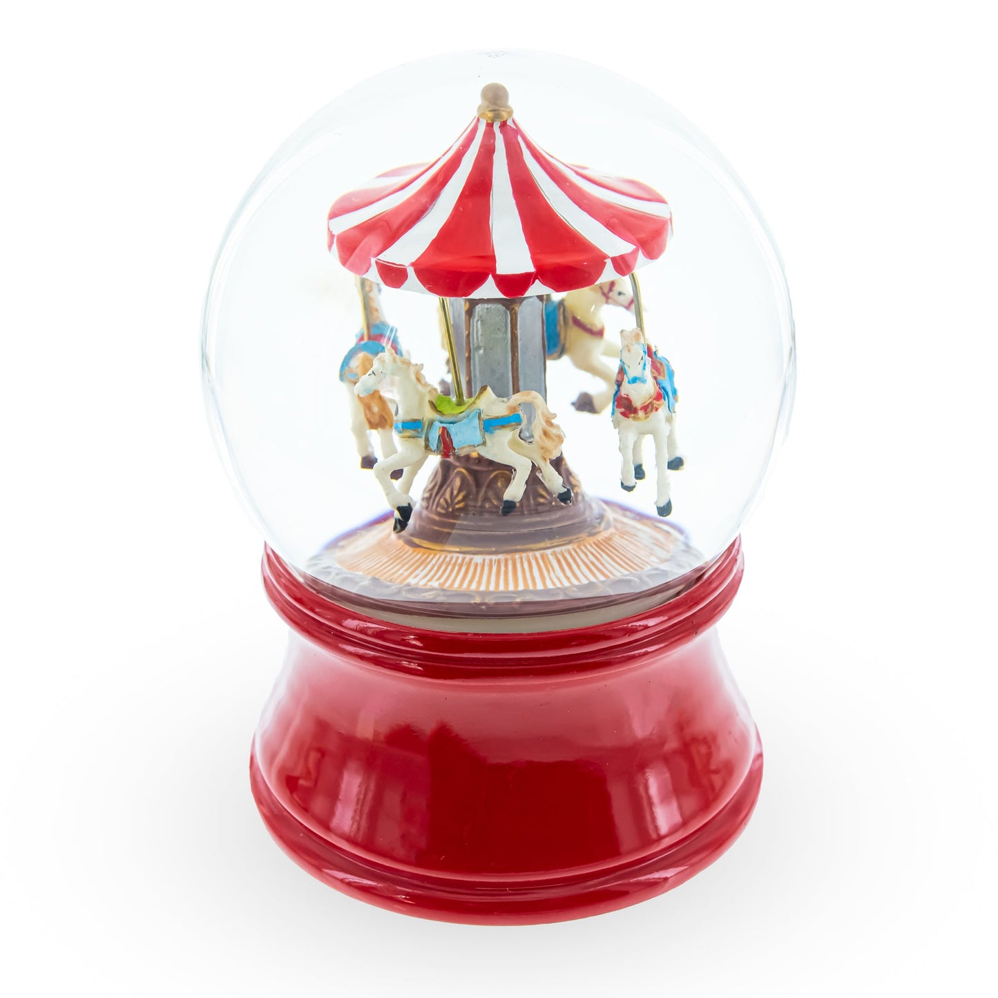 Horses Carousel Melody Spinning Musical Water Globe