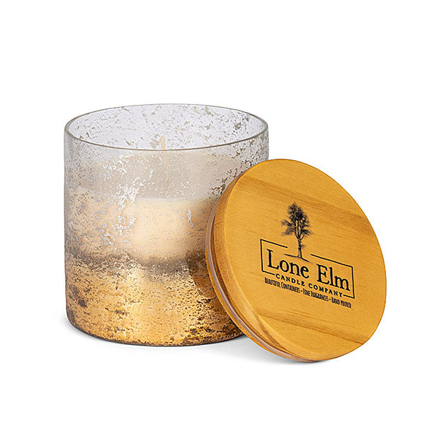 Candle in a Mercury Glass Jar - 4 Inch - Sandlewood