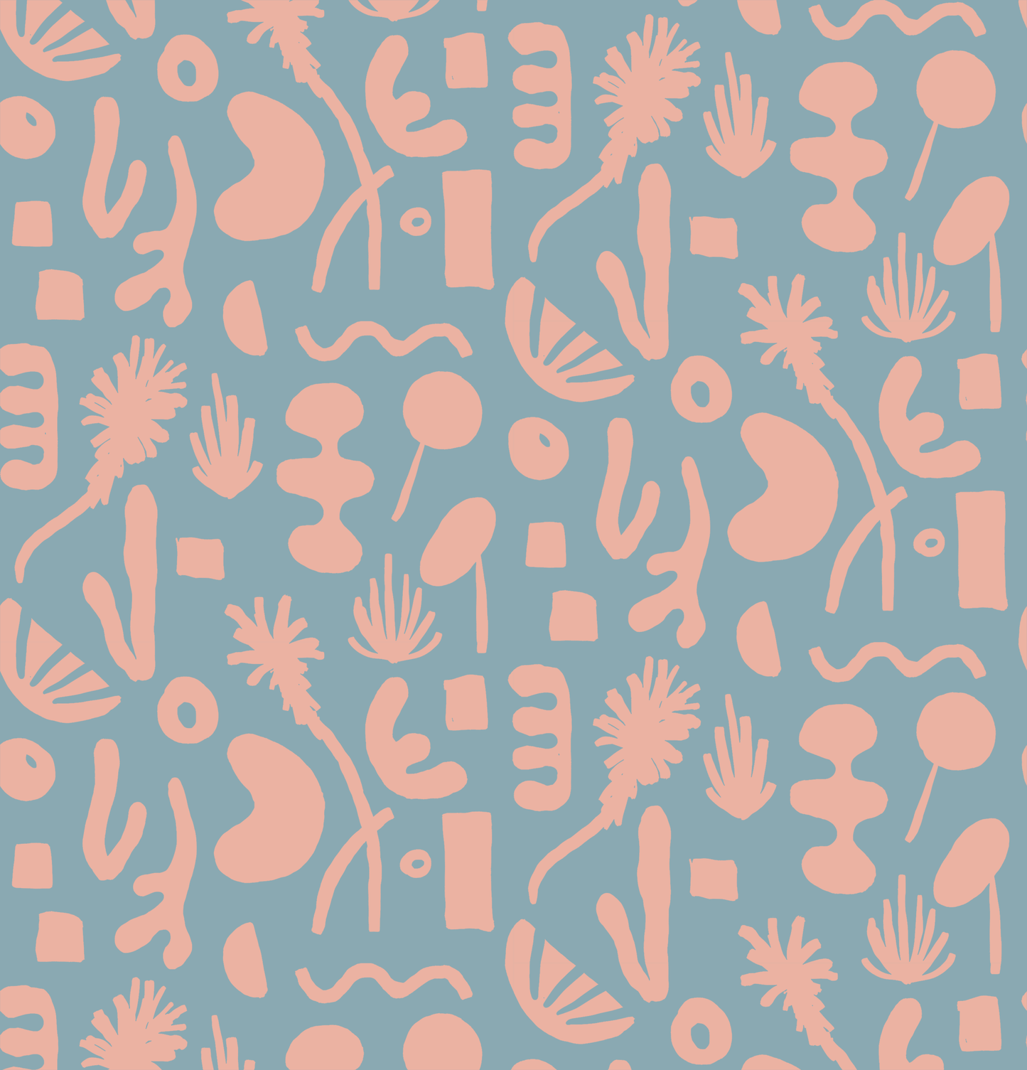 Pool Side Wallpaper, blue and pink