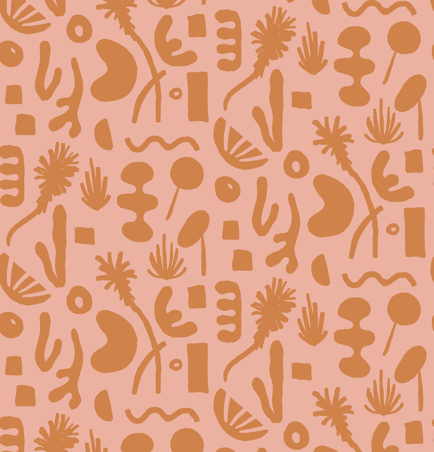 Pool Side Wallpaper, pink & orange