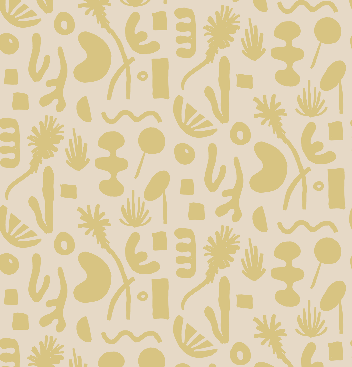 Pool Side Wallpaper, tan and lemon