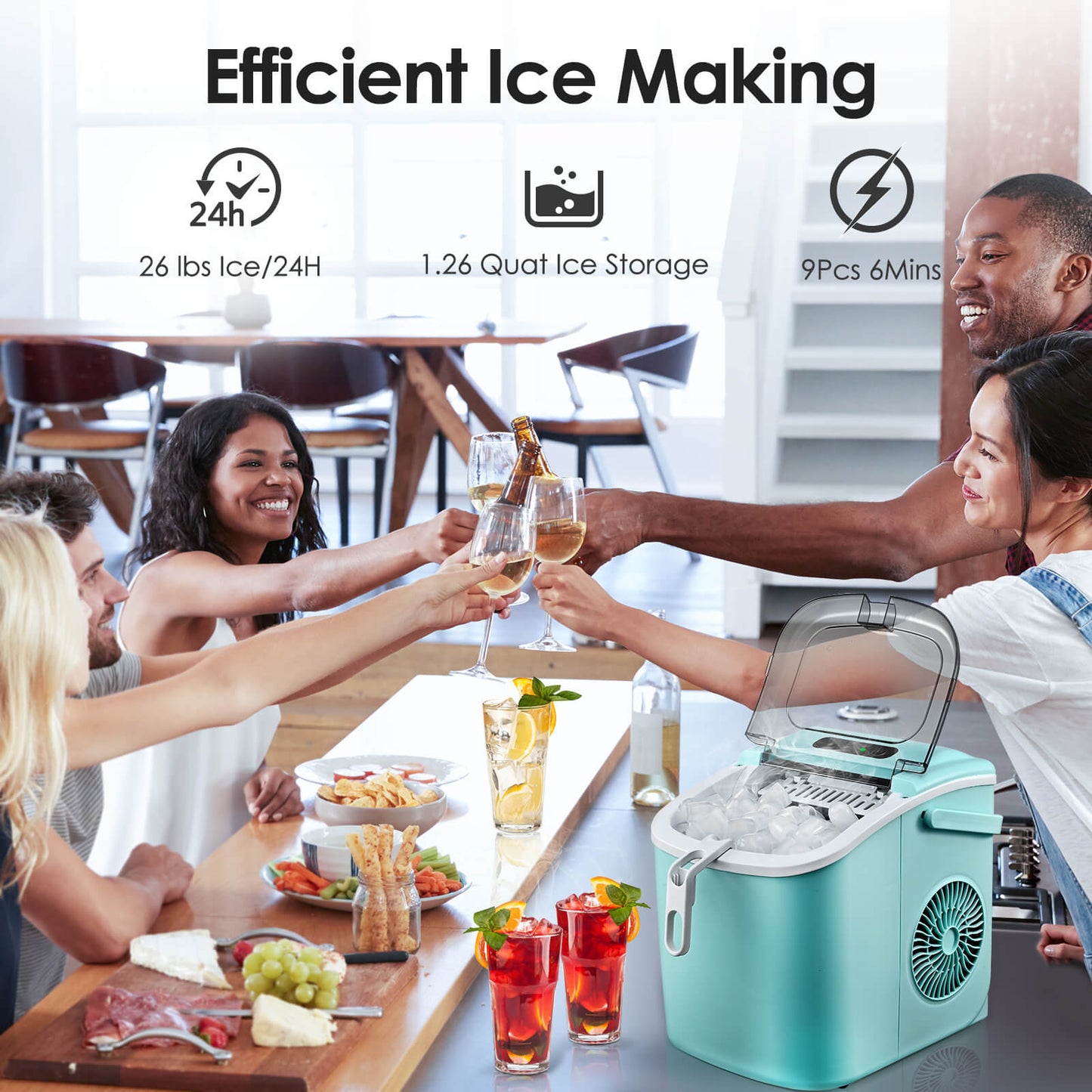 Portable Ice Maker with Handle Z5822H
