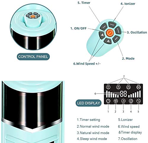Portable Oscillating Tower Fan