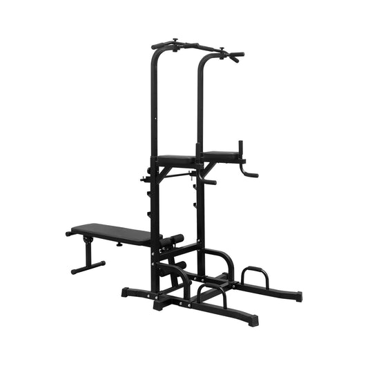 Power Tower Heavy Duty Multi-Functional Dip Station With Bench, Pull Up Bar, And Adjustable Height For Home Gyms (SAK64327)