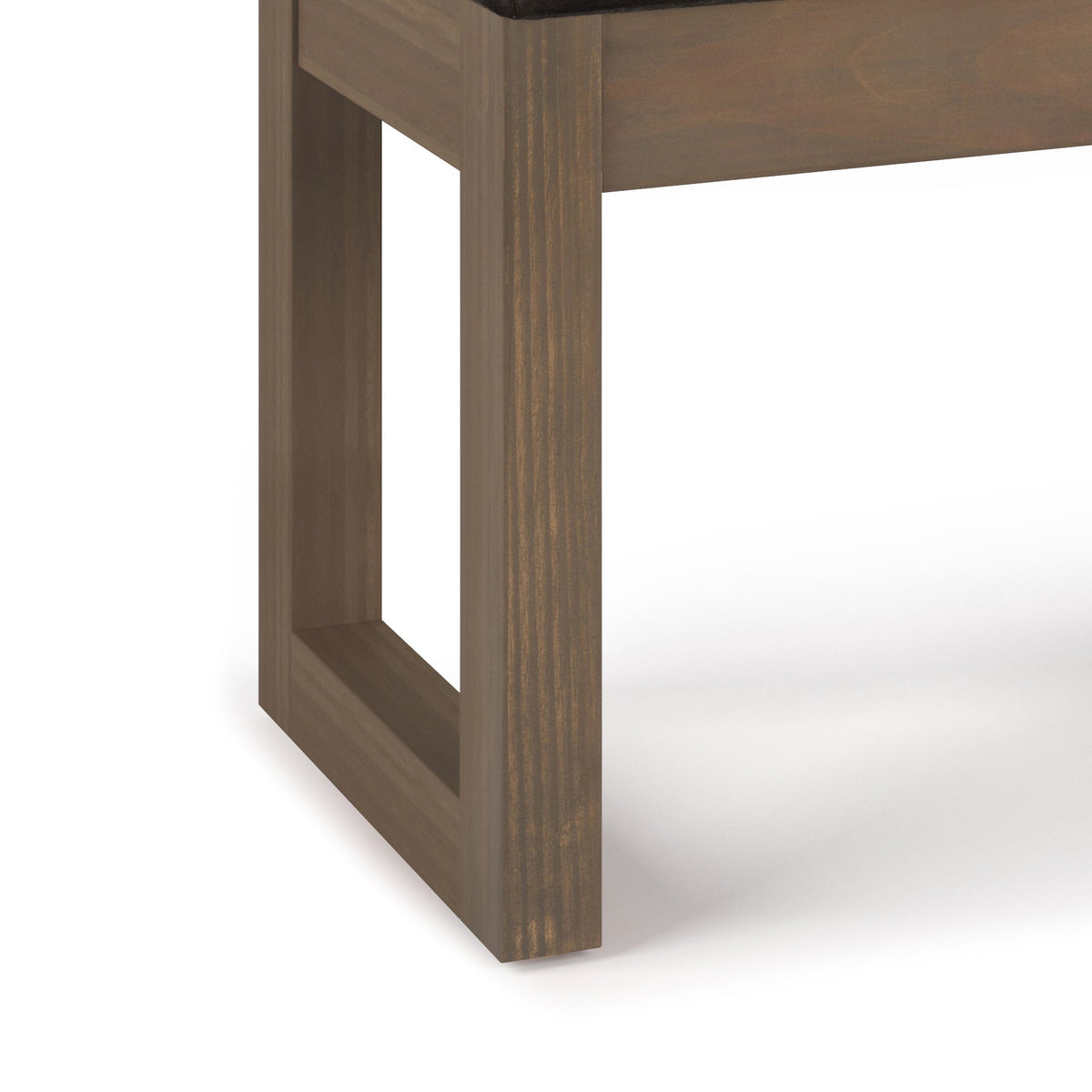 Milltown 27 Inch Wide Solid Wood Footstool Small Ottoman Bench