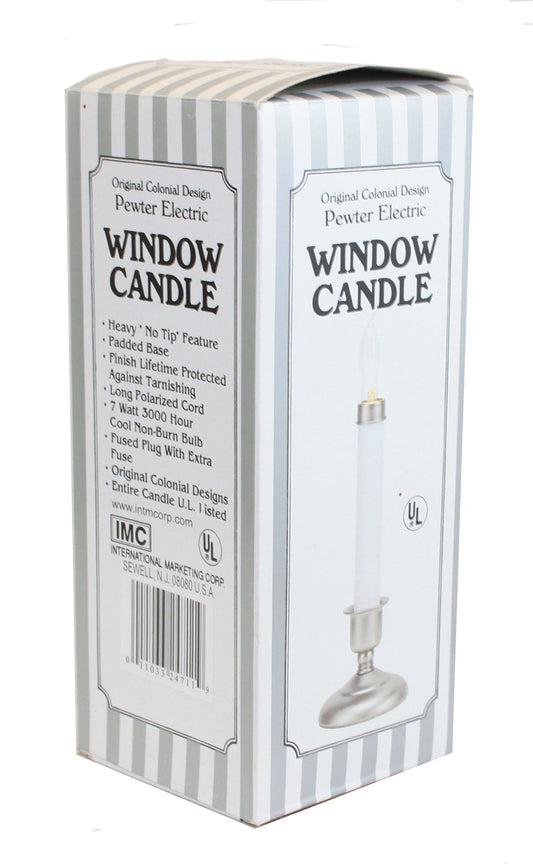 Cape Cod - Pewter Electric Sensor 9 Inch Window Candle