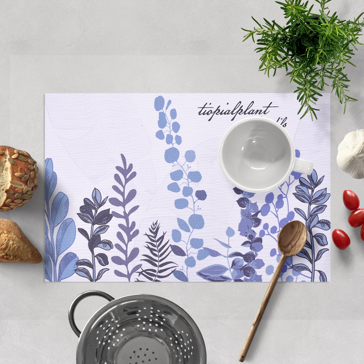 PVC Placemats – Durable Blue Dining Table Mats | Heat Resistant & Non Slip
