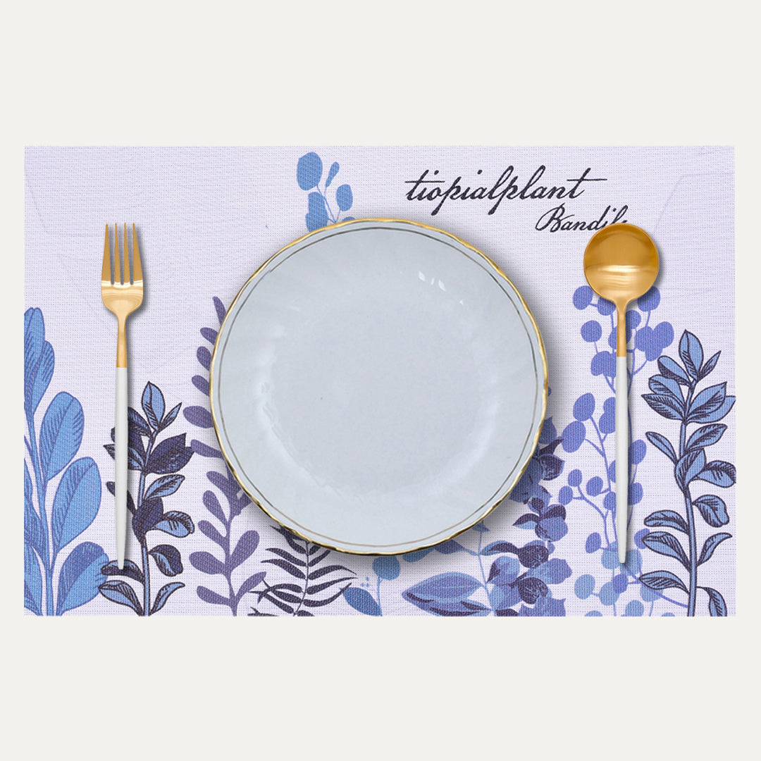 PVC Placemats – Durable Blue Dining Table Mats | Heat Resistant & Non Slip