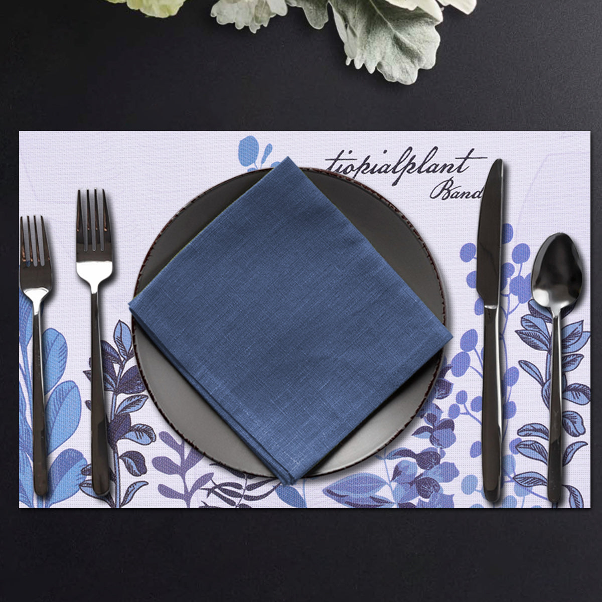 PVC Placemats – Durable Blue Dining Table Mats | Heat Resistant & Non Slip