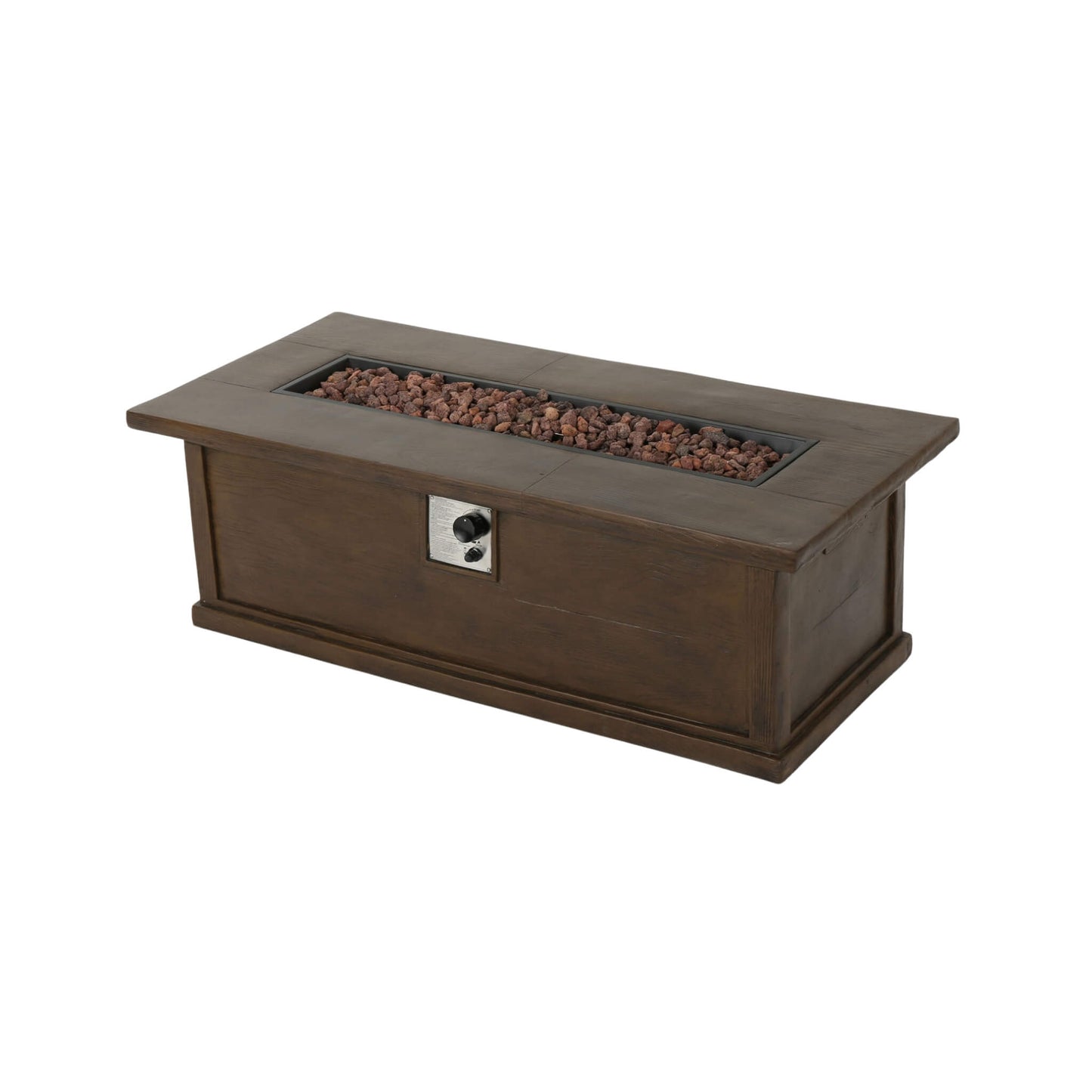 Premium 56" Transitional Rectangular Outdoor Propane Gas Fire Pit Table, 50K BTU (SAK25790)