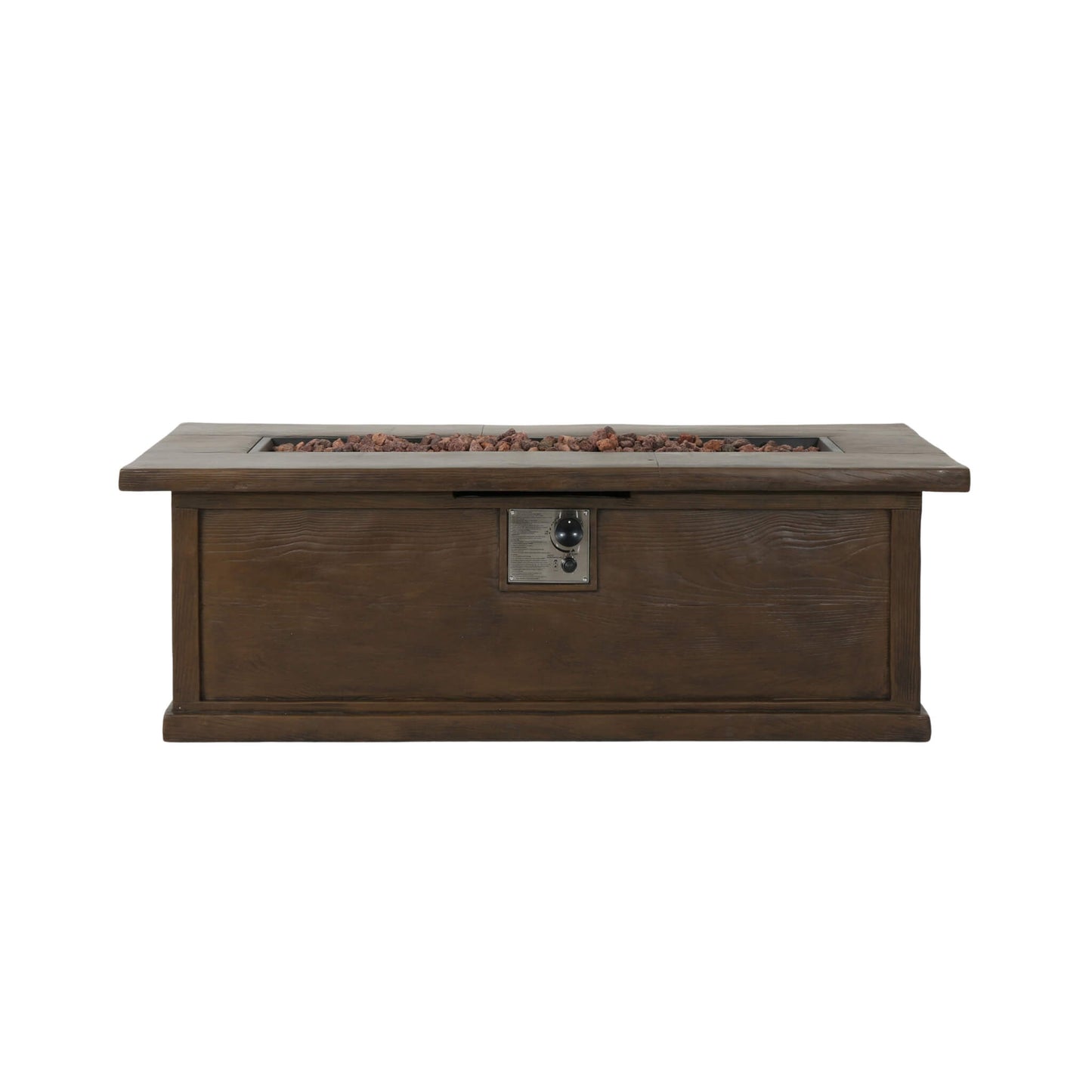 Premium 56" Transitional Rectangular Outdoor Propane Gas Fire Pit Table, 50K BTU (SAK25790)