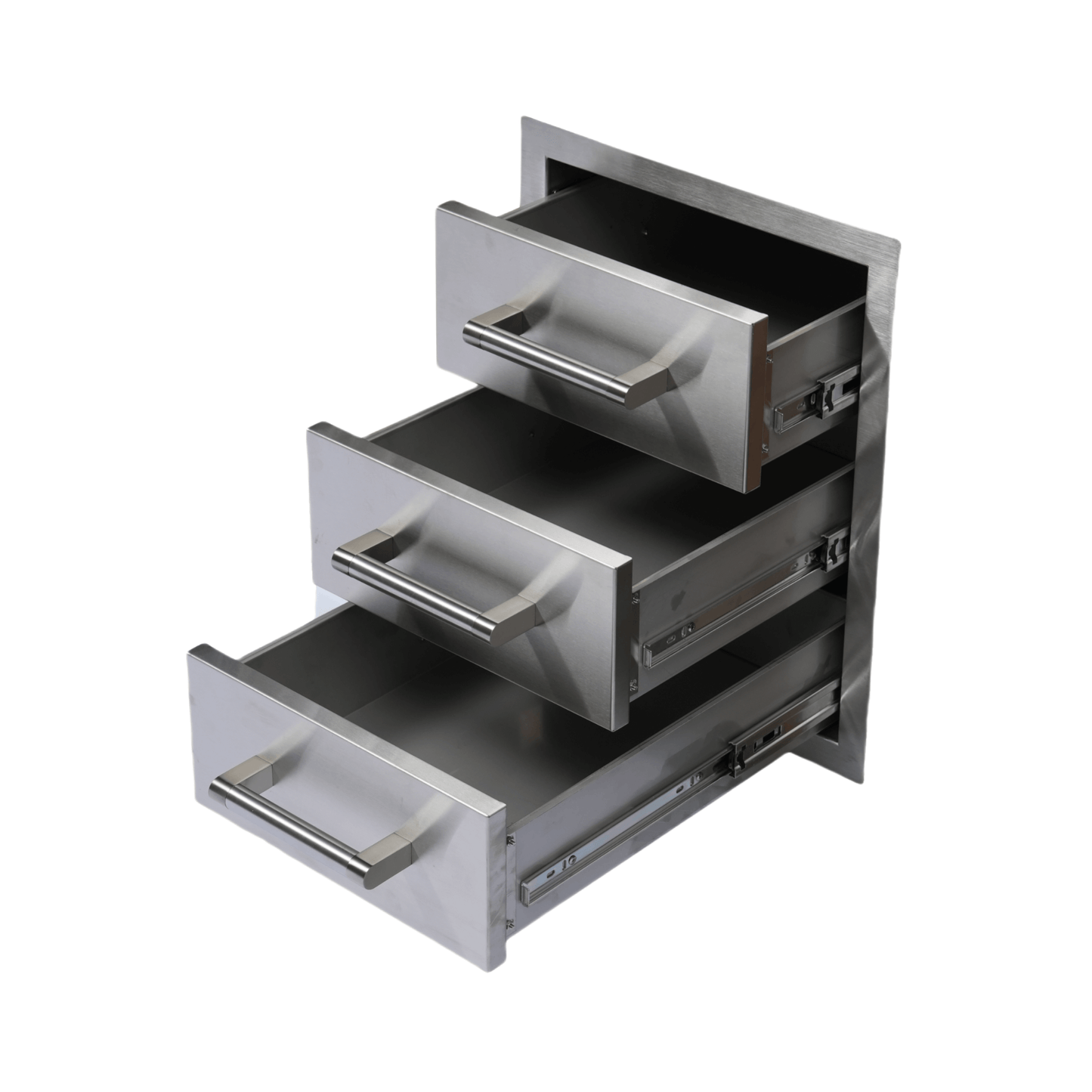 Premium Outdoor Kitchen With 32 Inch 60000 BTU Built-In Stainless Steel LPG Gas Grill, Door And Drawer Combo And Stainless Steel Ice Box (SAK98661)