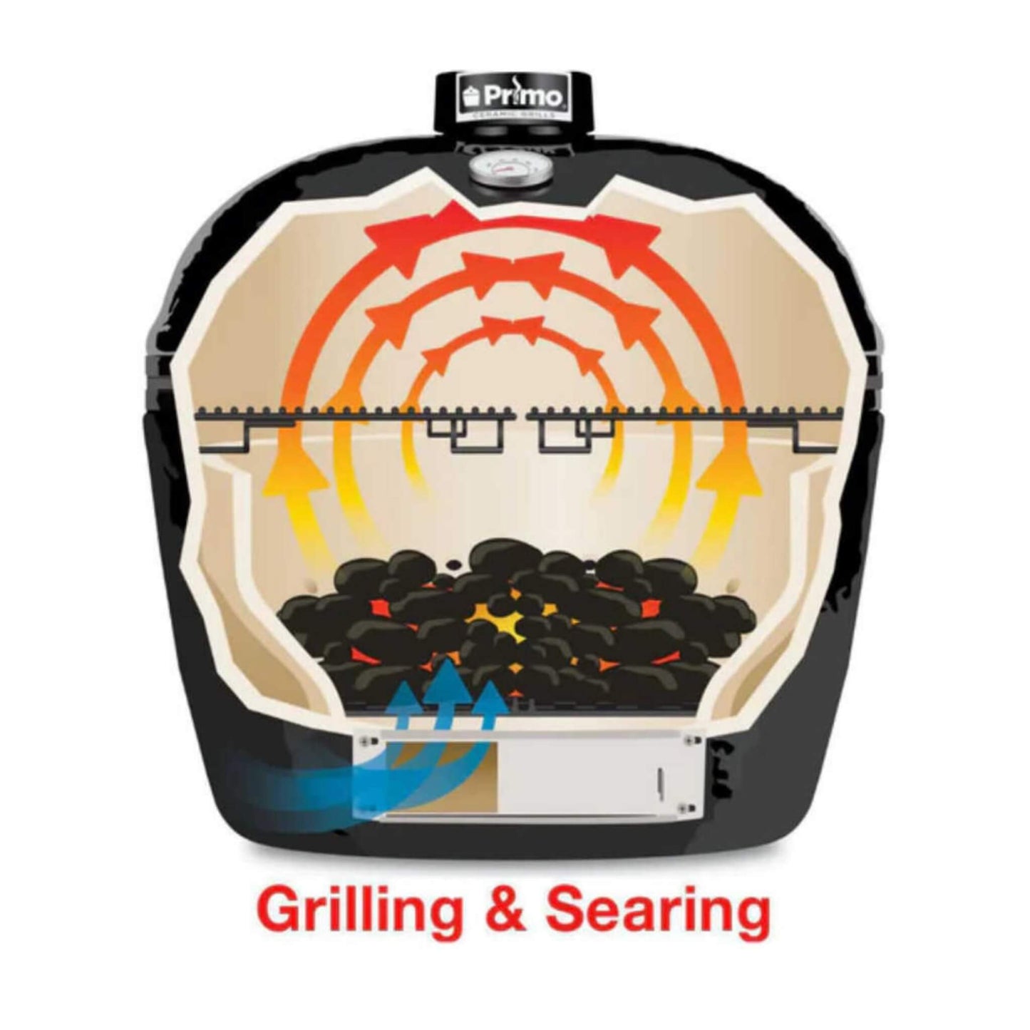 Primo Oval XXL All-In-One Ceramic Charcoal Grill [PGCXXLC] (SAK86742)