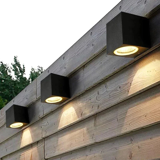 Déborah's 3W/6W LED Aluminum Wall Lamp - Modern Square Outdoor Waterproof Sconce BL22