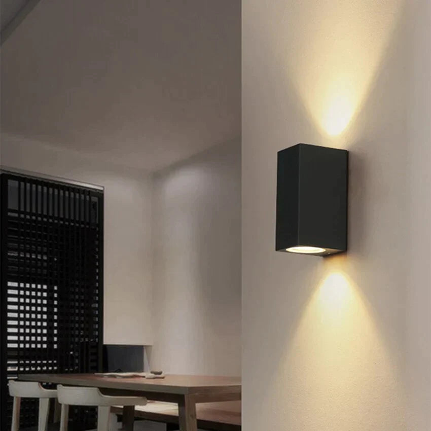 Déborah's 3W/6W LED Aluminum Wall Lamp - Modern Square Outdoor Waterproof Sconce BL22
