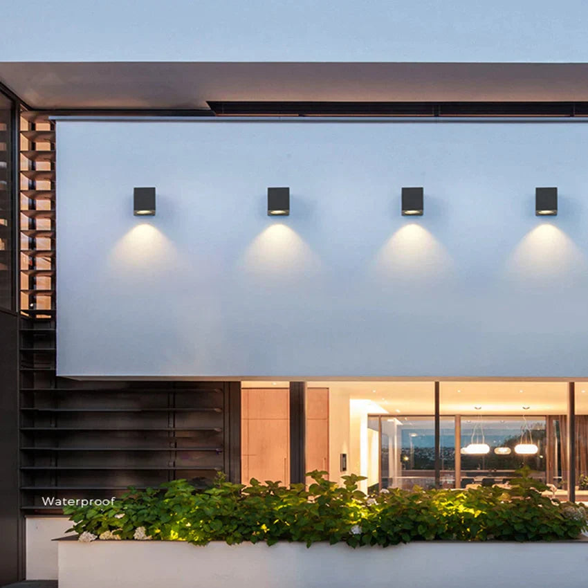 Déborah's 3W/6W LED Aluminum Wall Lamp - Modern Square Outdoor Waterproof Sconce BL22