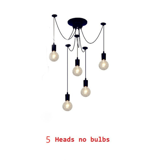 Emma's LED Spider Chandelier - DIY Art Ceiling Lamp with Adjustable Wires