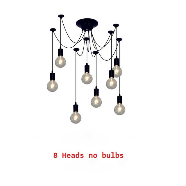 Emma's LED Spider Chandelier - DIY Art Ceiling Lamp with Adjustable Wires