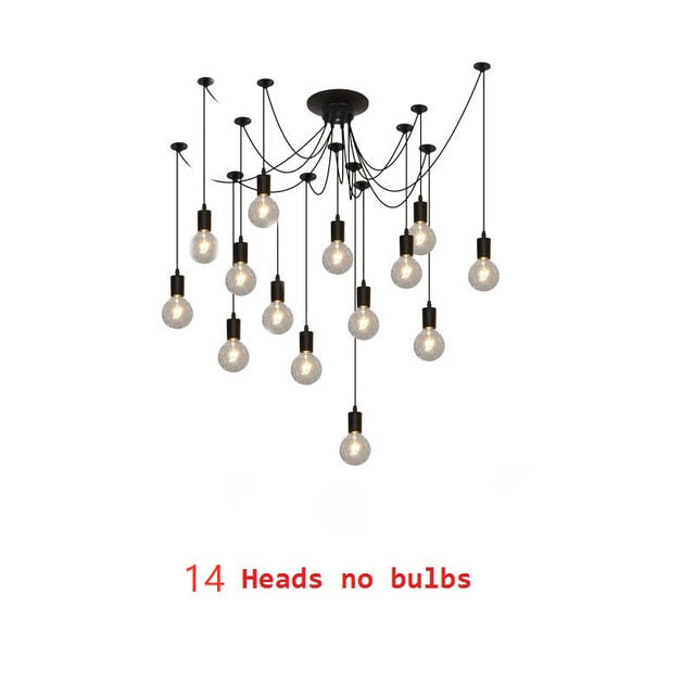 Emma's LED Spider Chandelier - DIY Art Ceiling Lamp with Adjustable Wires