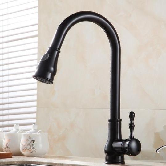 Max Swivel Spout Pull-Down Single-Hole Kitchen Sink Faucet
