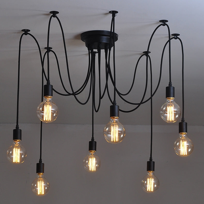 Emma's LED Spider Chandelier - DIY Art Ceiling Lamp with Adjustable Wires