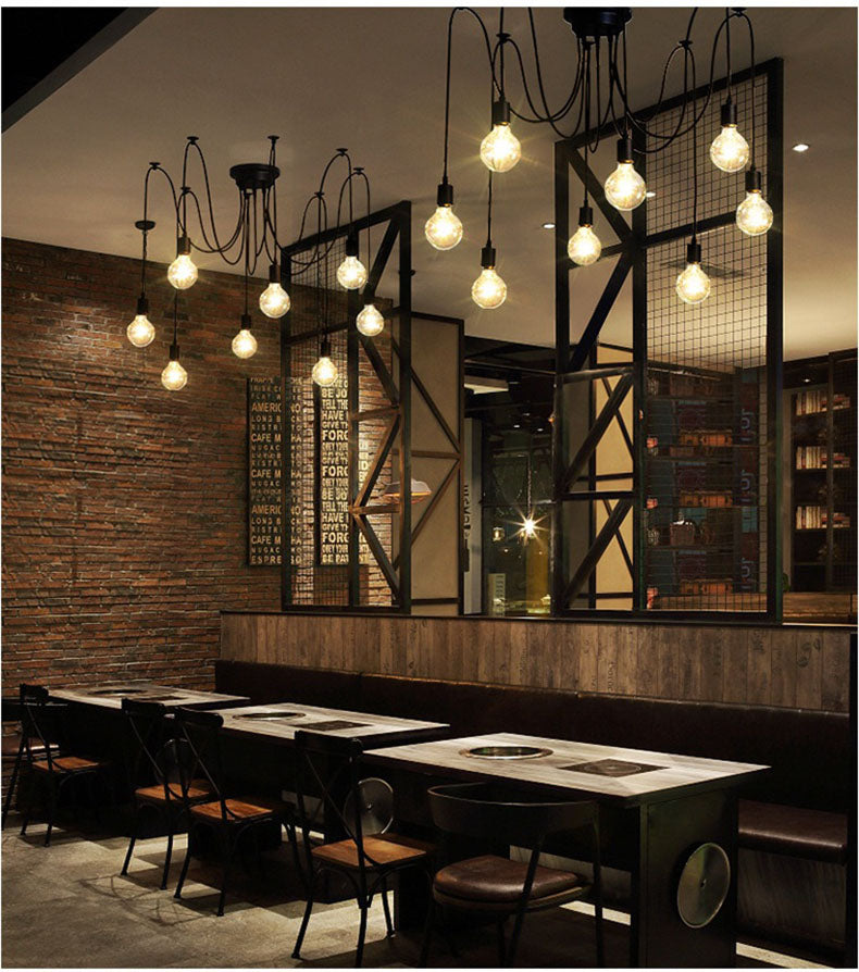 Emma's LED Spider Chandelier - DIY Art Ceiling Lamp with Adjustable Wires