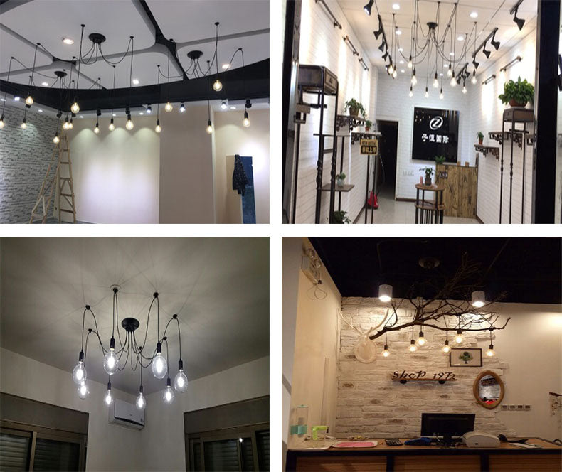 Emma's LED Spider Chandelier - DIY Art Ceiling Lamp with Adjustable Wires