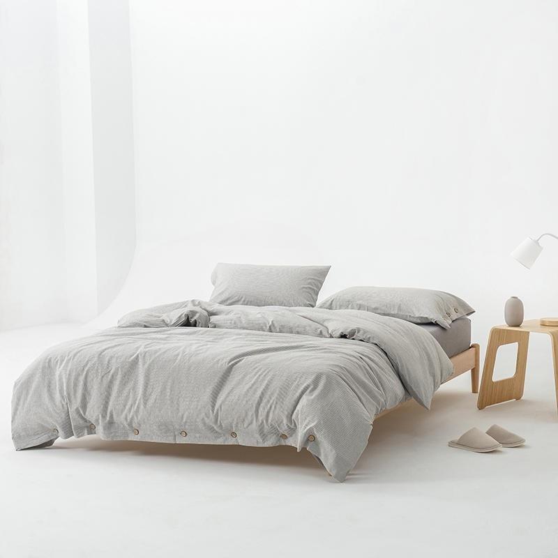 Olivia Stripe Ultra Soft Duvet Cover Set 100% Washed Cotton