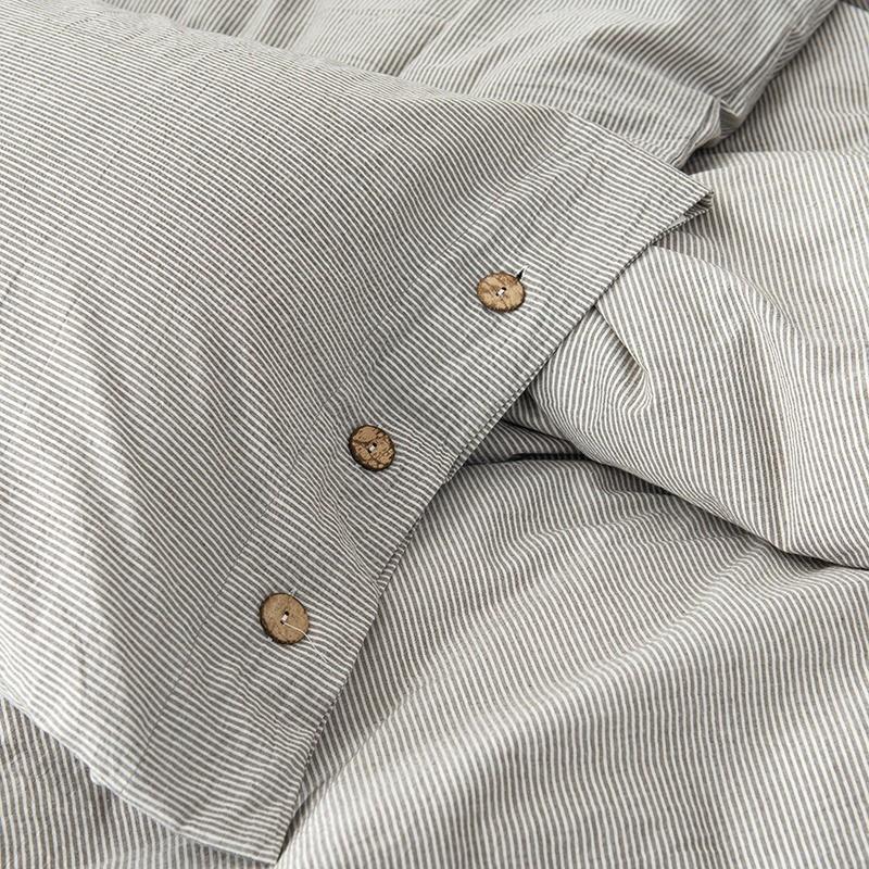 Olivia Stripe Ultra Soft Duvet Cover Set 100% Washed Cotton