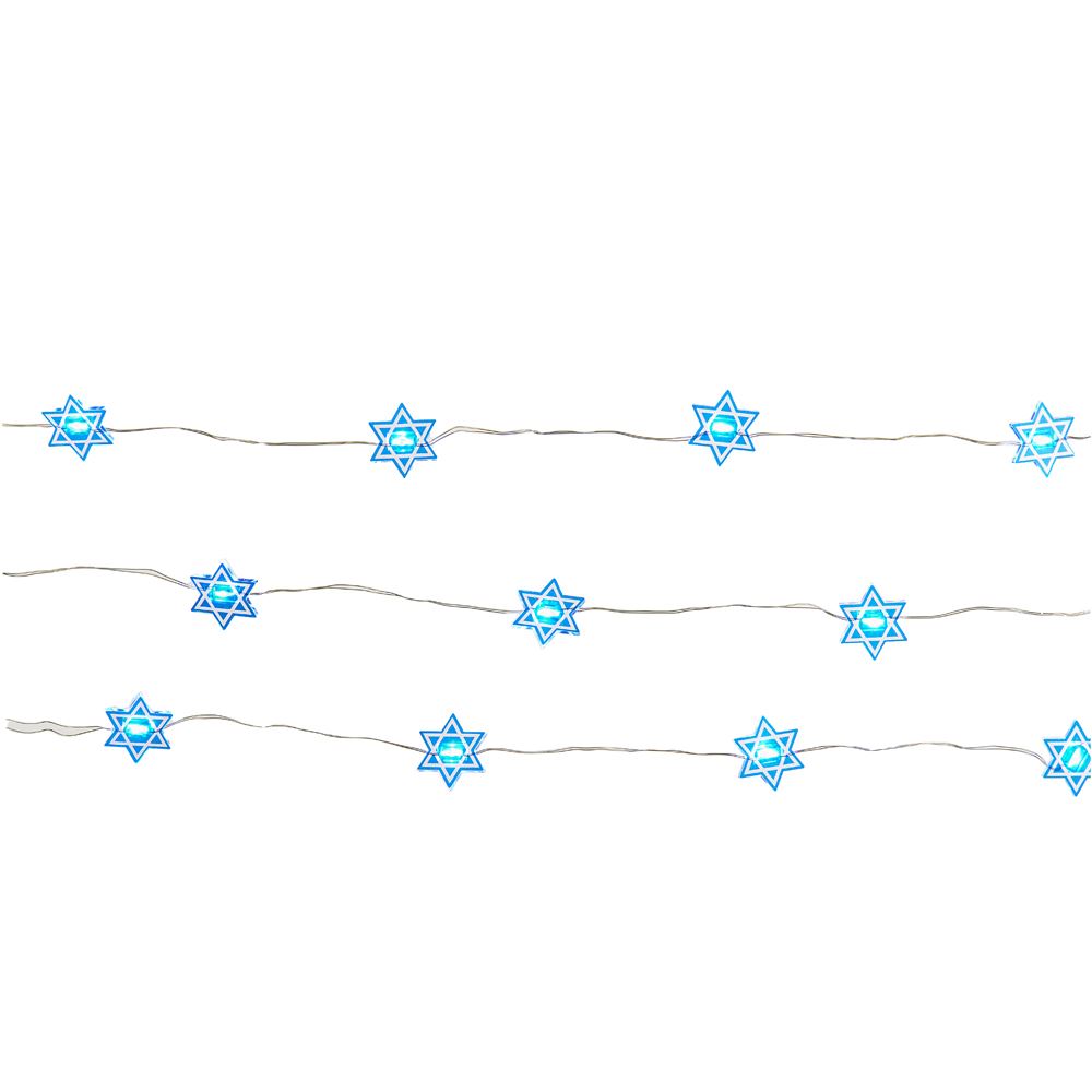 Battery-Operated Hanukkah LED Fairy Light - Star of David