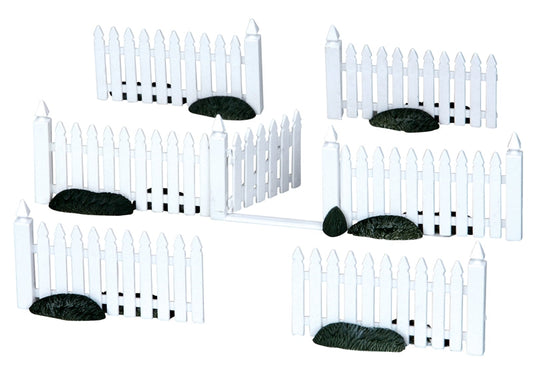 Plastic Picket Fence - 7 Piece Set