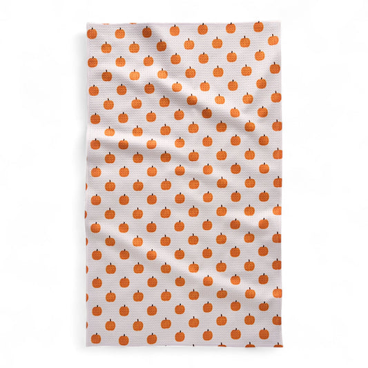 Pumpkin Patchwork Geometry Tea Towel