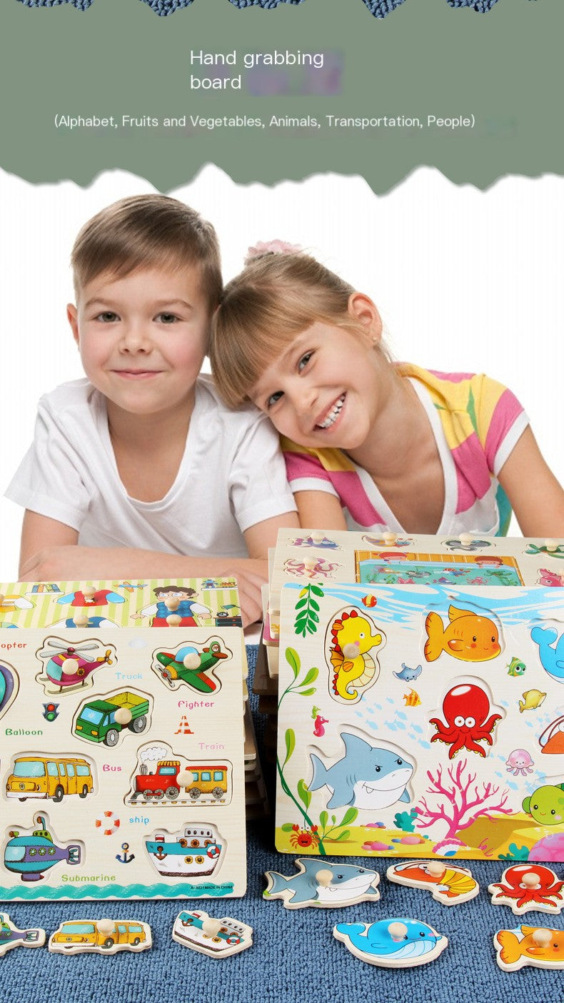 Montessori Pegged Wooden Puzzles