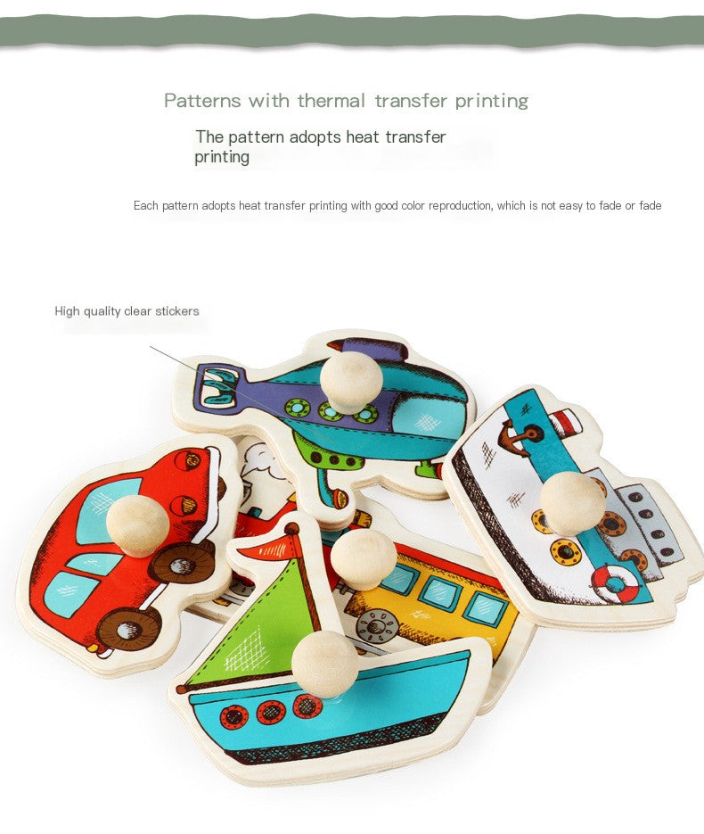 Montessori Pegged Wooden Puzzles