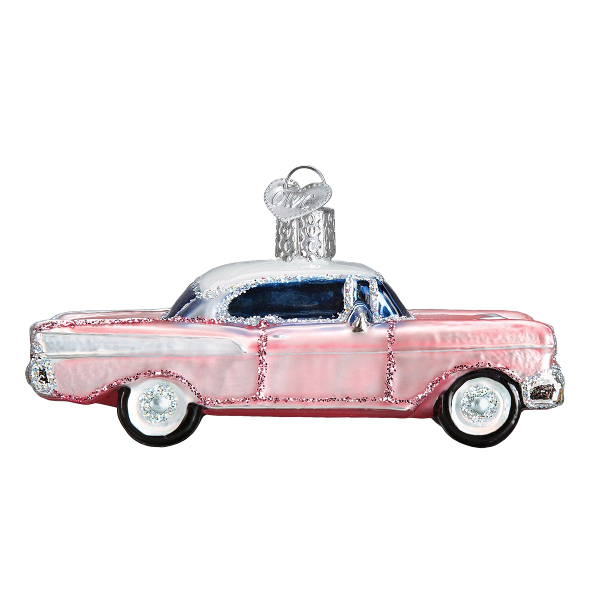 Classic Car Glass Ornament