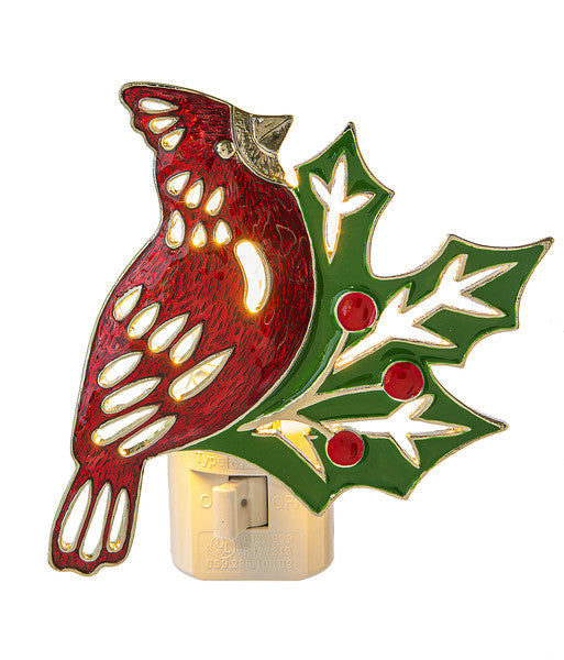Cardinal & Holly Night Light
