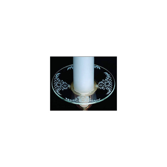 Single Glass Bobeche - White Lace