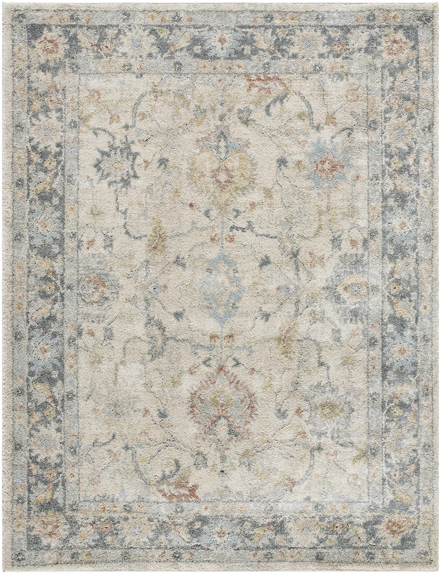 Ahmaud Beige & Light Gray Thick Luxe Area Rug
