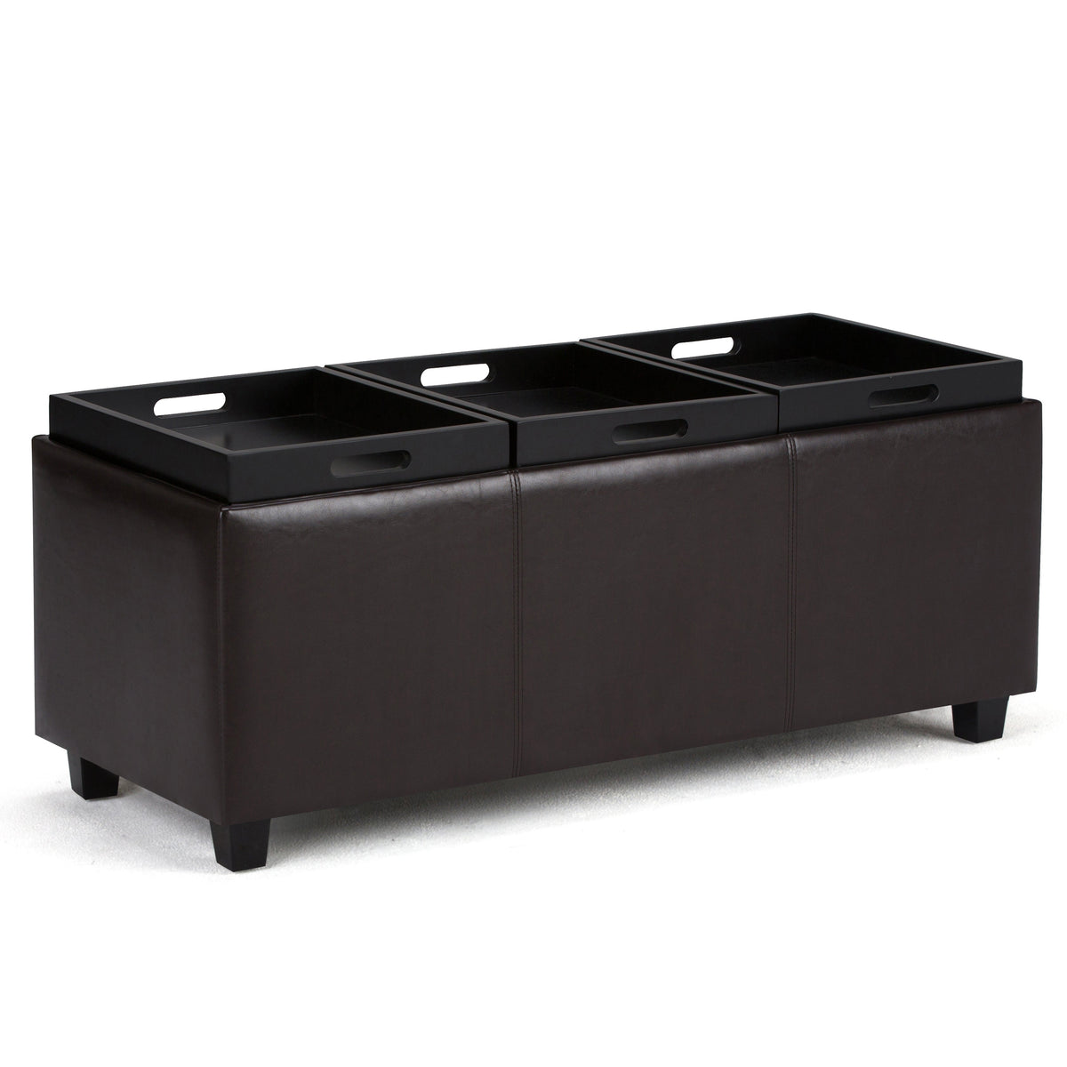 Avalon 42 Inch Wide Storage Ottoman in Tanners