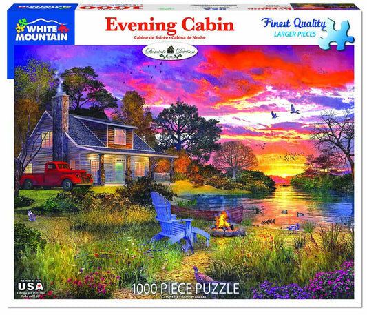 Evening Cabin - 1000 Piece Jigsaw Puzzle
