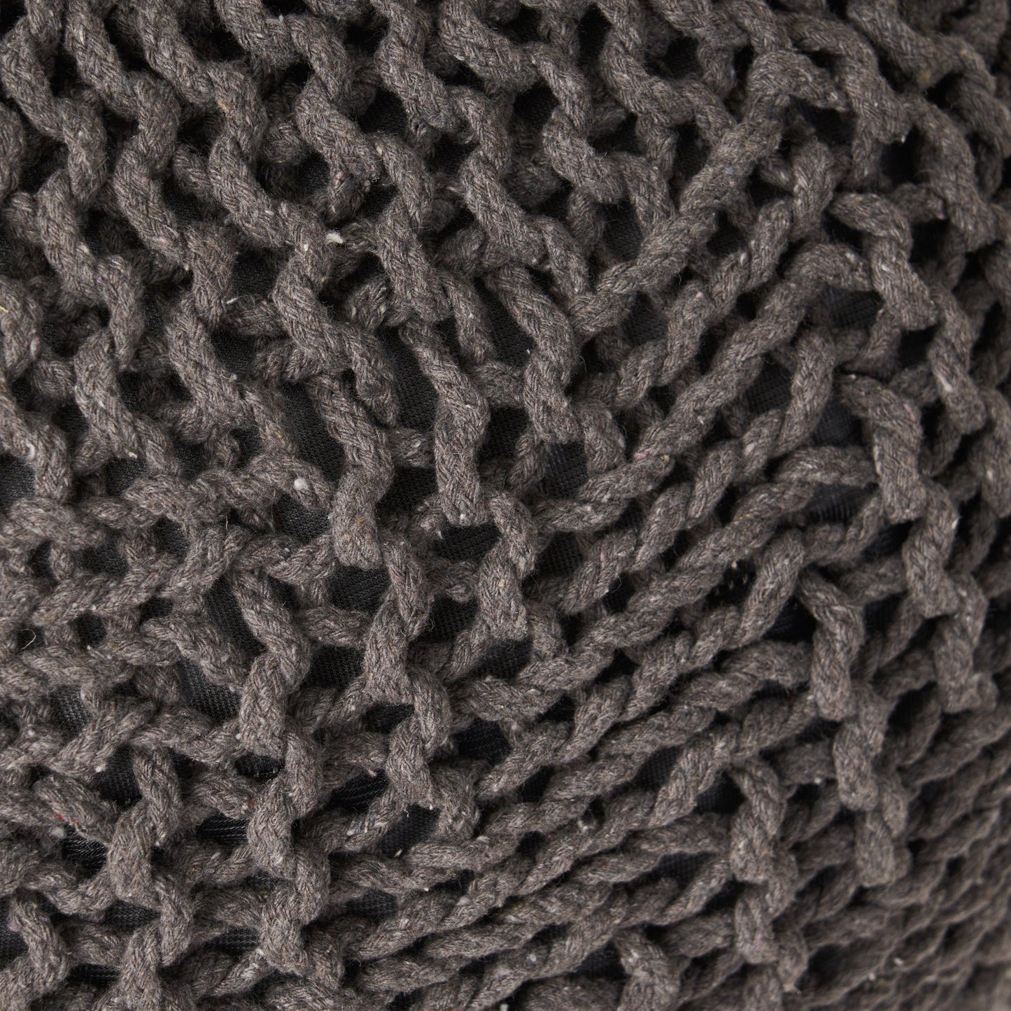 Hazel Knitted Cotton Yarn 20 x 20 Round Pouf