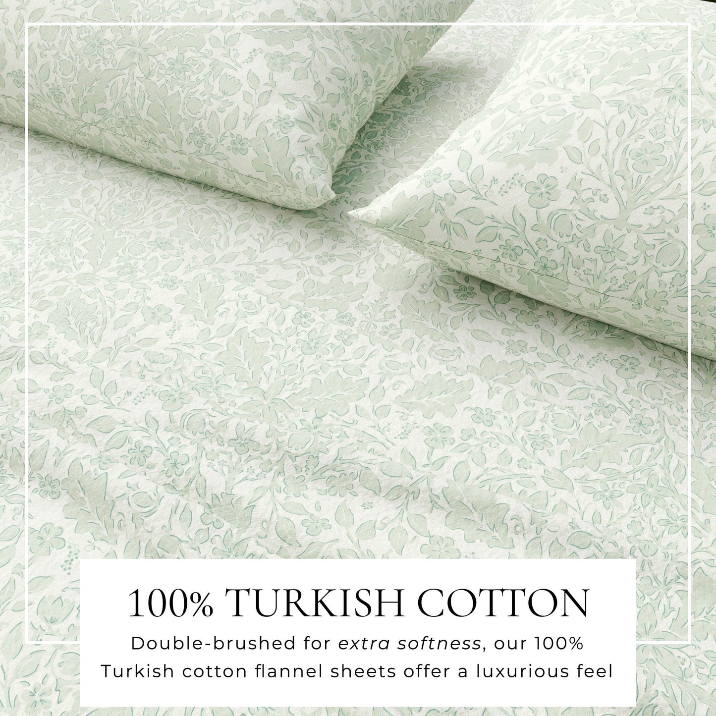 Turkish Cotton Flannel Sheet Set - Winter Floral Collection