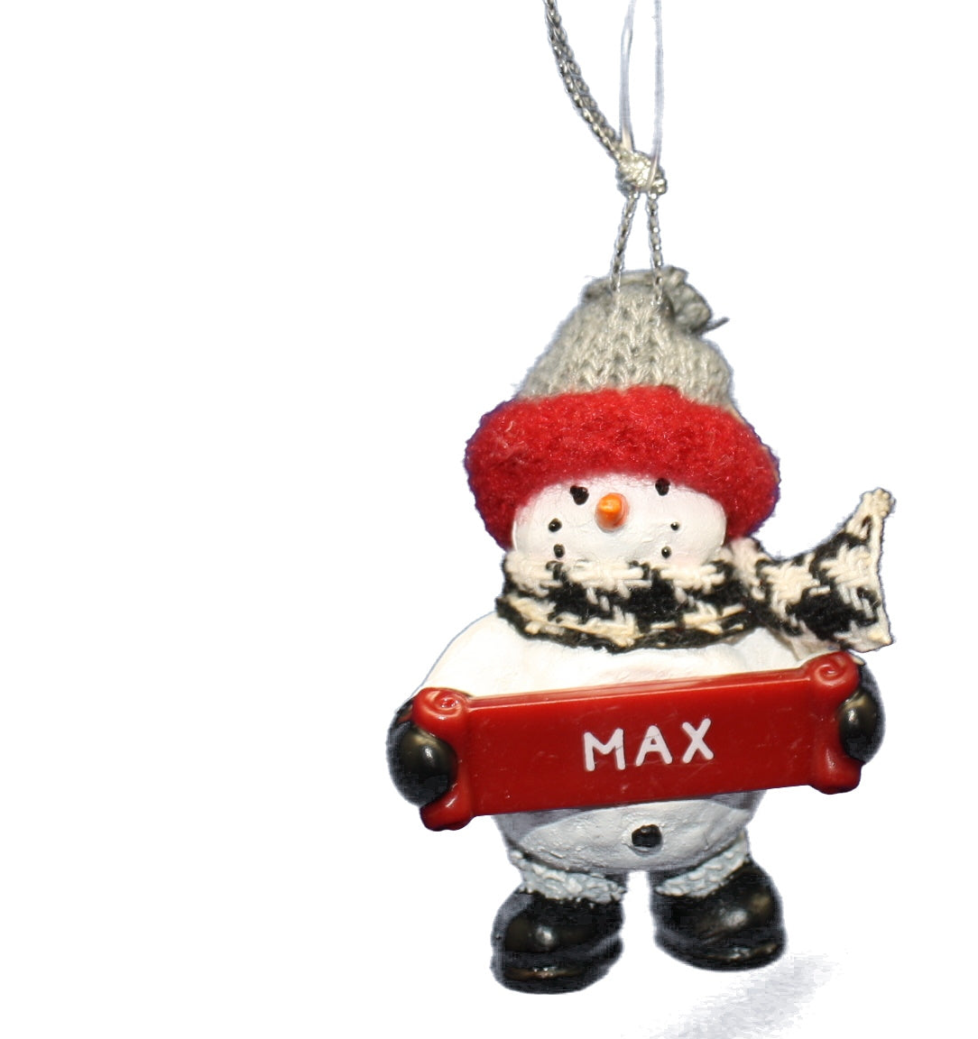 Cozy Snowman Ornament (Letters G - R) -