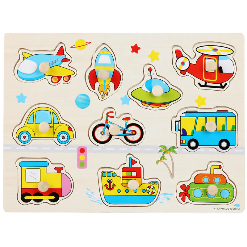 Montessori Pegged Wooden Puzzles