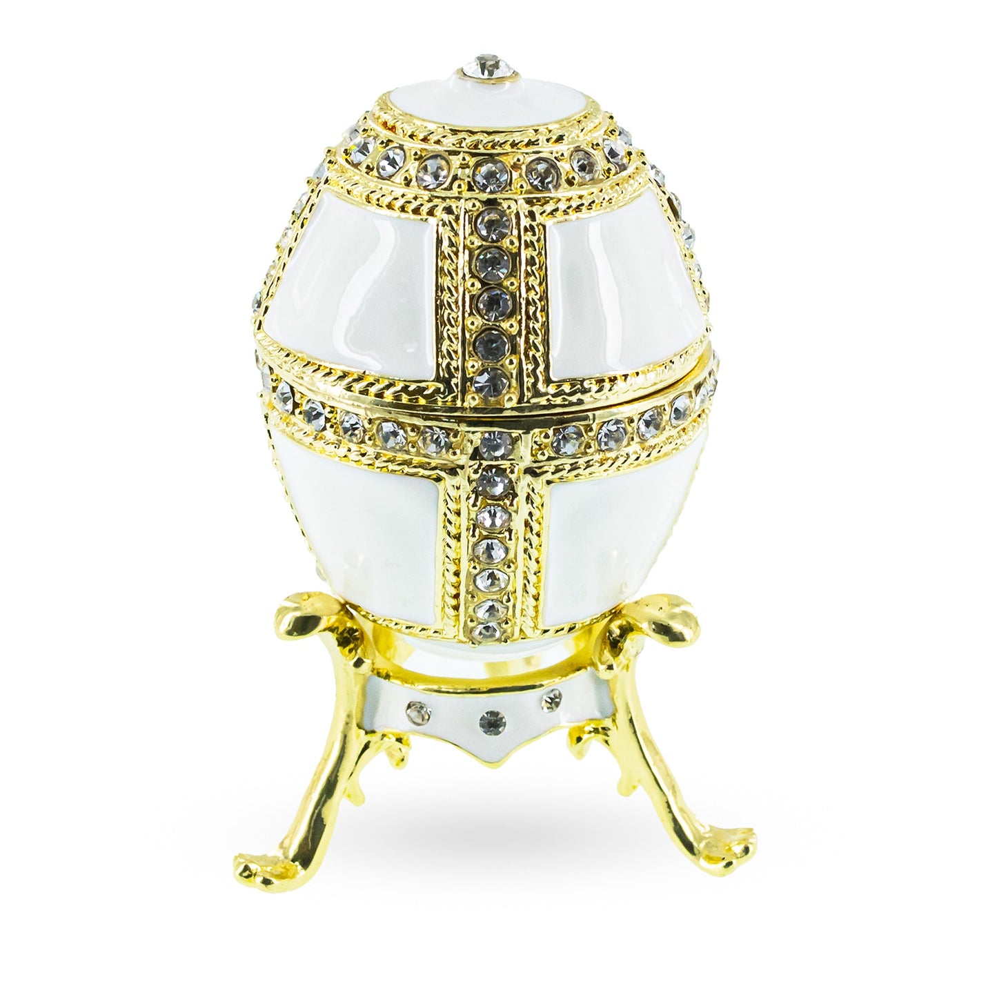 1890 Danish Palaces Royal Imperial Easter Egg in White