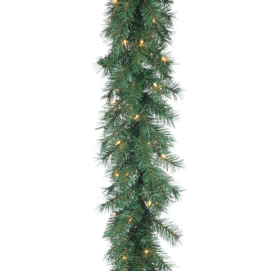9'x10" Aspen Spruce Garland - Clear Lights
