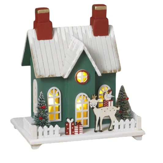 Charming Lighted Holiday House