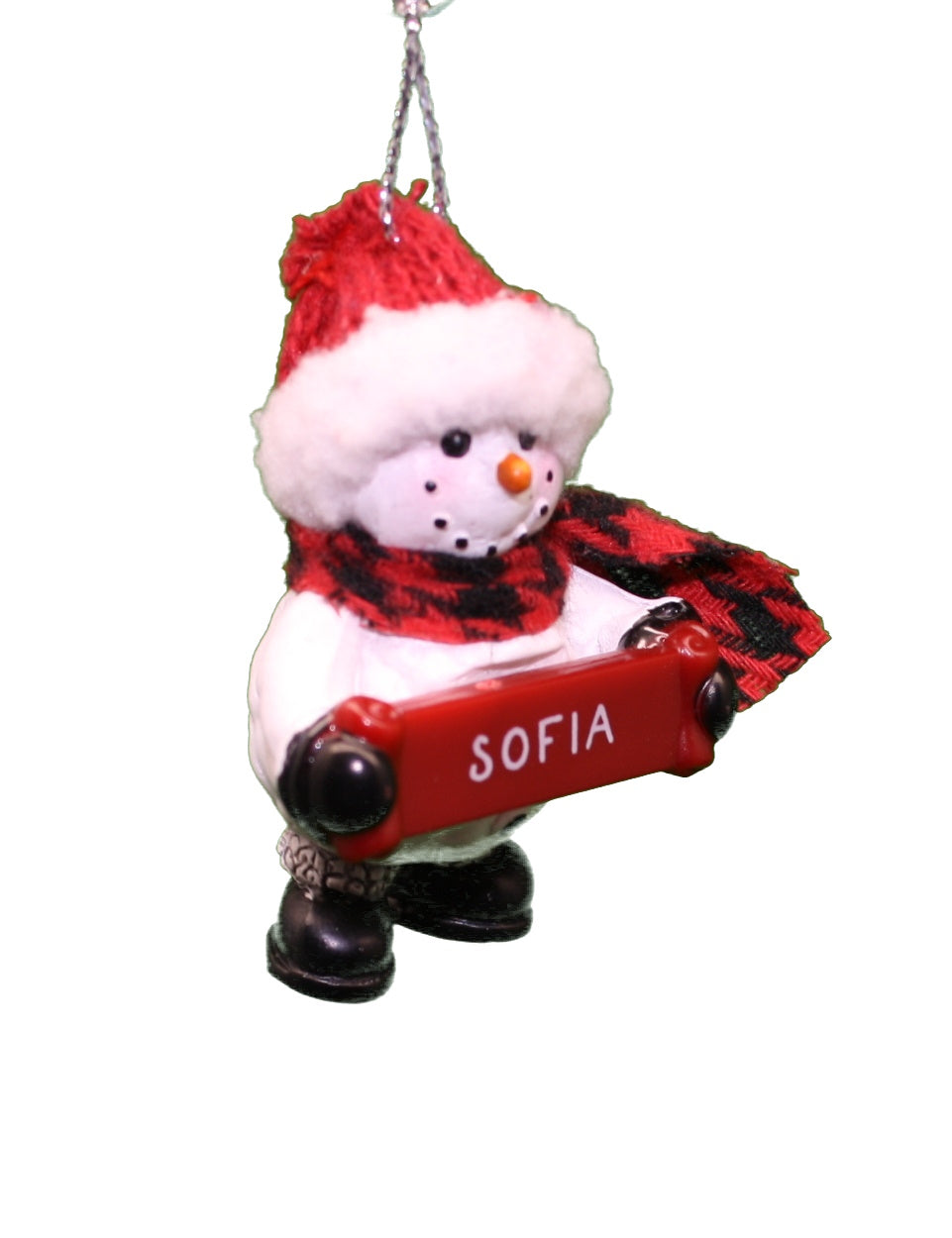 Cozy Snowman Ornament (Letters S - Z) -